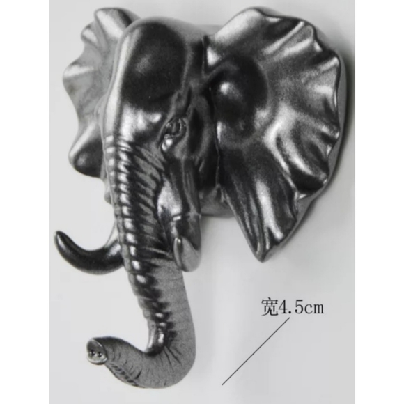 Other - 🧡5 ⭐ rated🧡METALLIC BLK ELEPHANT Shaped wall hook